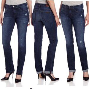 JOE'S JEANS Beth Straight Slim Skinny Jeans Stretch Denim Distressed Ripped 26